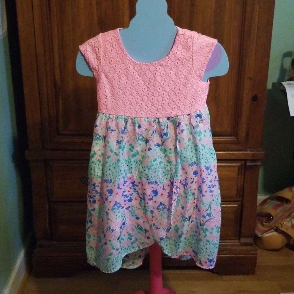 Wondernation pink floral dress